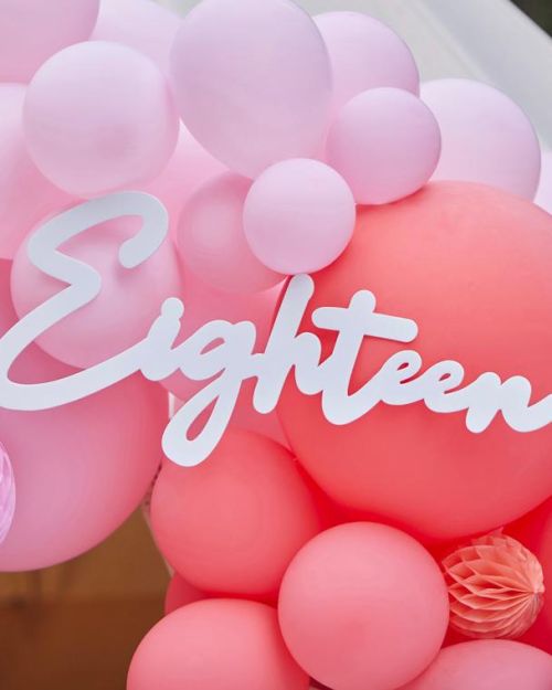 18th Birthday Balloon Garland Sign