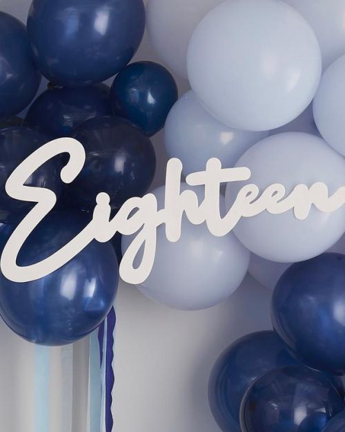 18th Birthday Balloon Garland Sign