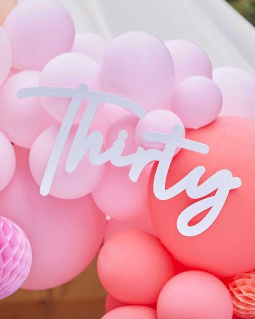 30th Birthday Balloon Garland Sign