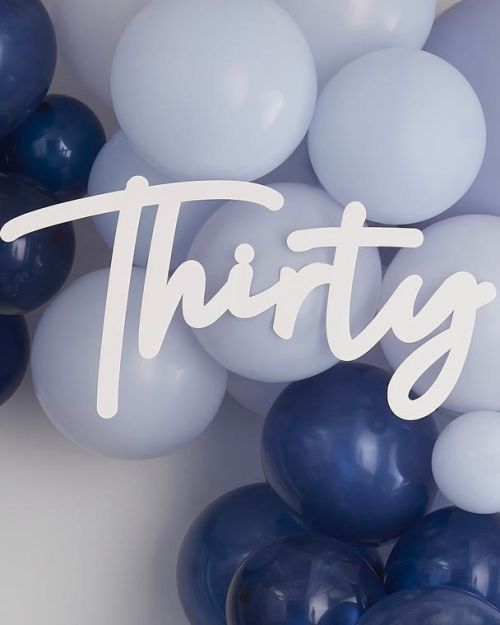 30th Birthday Balloon Garland Sign