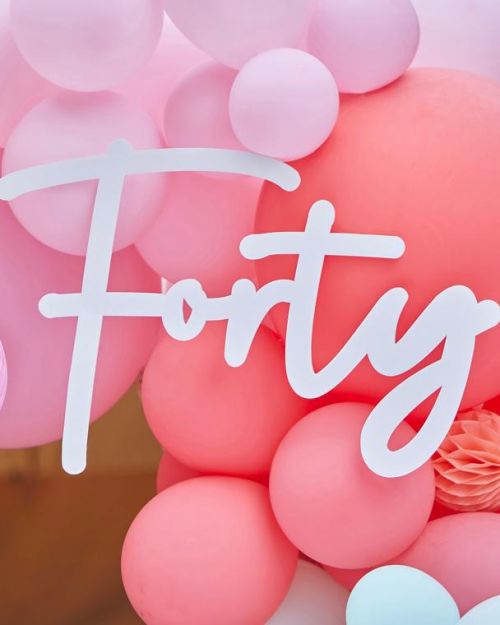 40th Birthday Balloon Garland Sign