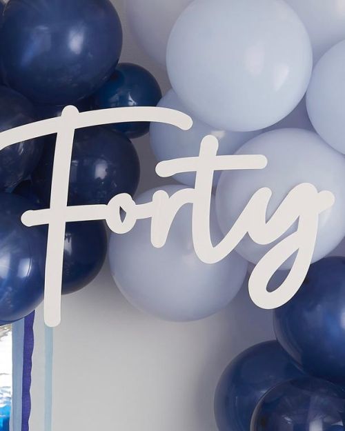 40th Birthday Balloon Garland Sign