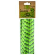 Bamboo Print Paper Straws 24pk
