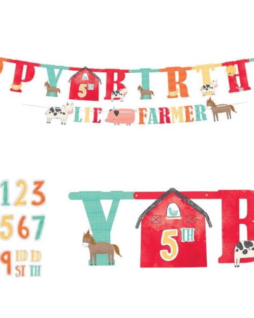 Barnyard Birthday Add An Age Banner & Garland