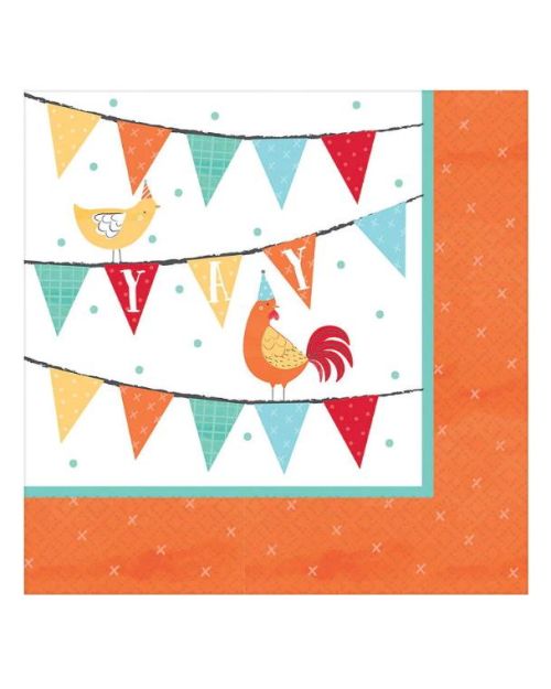 Barnyard Birthday Beverage Napkins 16pk