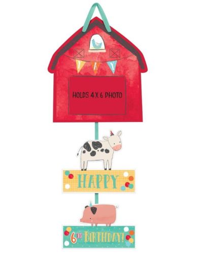 Barnyard Birthday Sign with Photo Holder