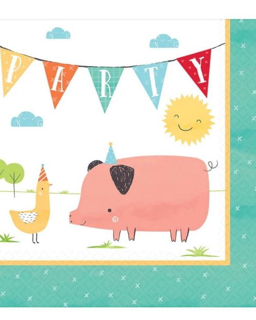 Barnyard Birthday Lunch Napkins 16pk
