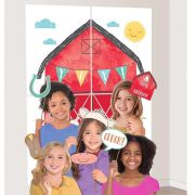 Barnyard Birthday Scene Setter with Photo Props