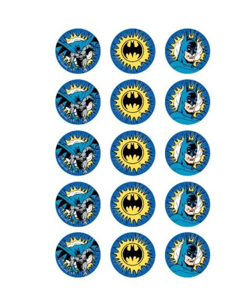 Edible Icing Cupcake Images – Batman
