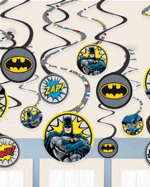 Batman Hanging Spiral Decorations