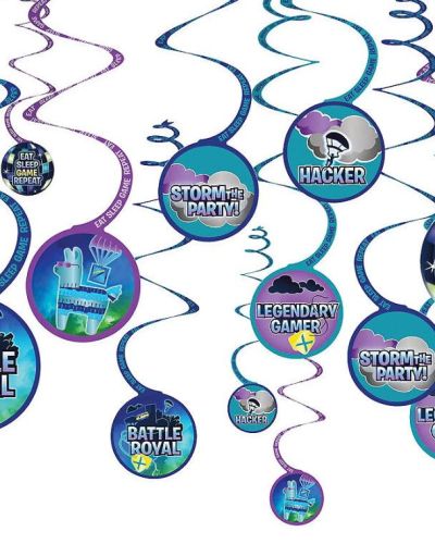 Battle Royal Hanging Swirl Decorations 12pk