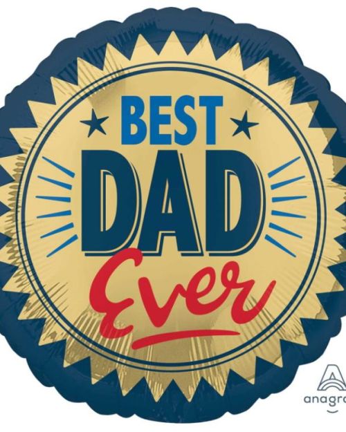 Best Dad Ever Gold Stamp Foil Balloon