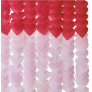 Be Mine Red & Pink Tissue Hearts Party Backdrop