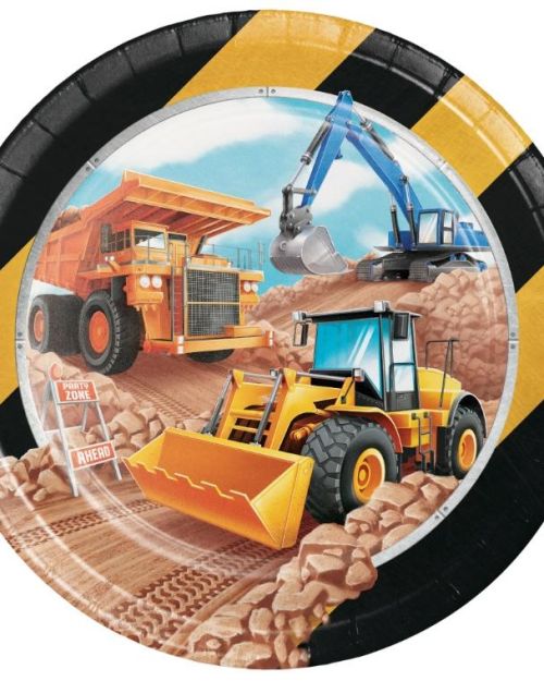 Big Dig Construction Dinner Plates 8pk