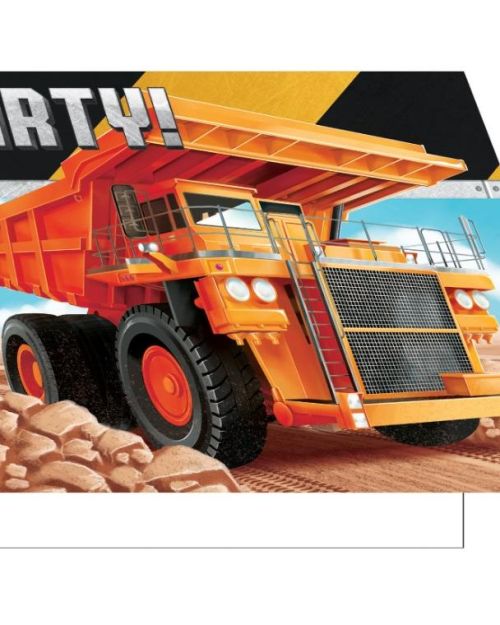 Big Dig Construction Invitations 8pk