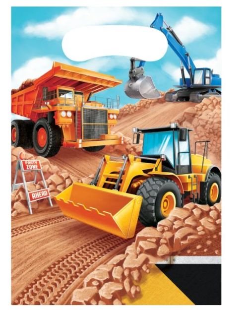 Big Dig Construction Loot Bags 8pk