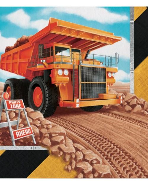 Big Dig Construction Lunch Napkins 16pk