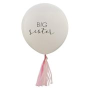 Big Sister Balloon with Pink Tassels