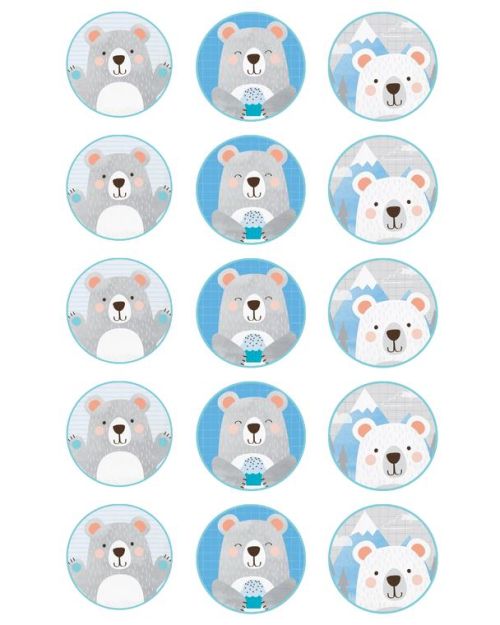 Edible Icing Cupcake Images – Birthday Bear