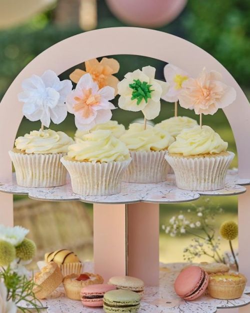 Birthday Bloom Cupcake Toppers 12pk