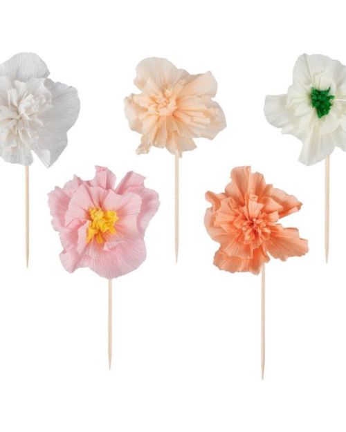 Birthday Bloom Cupcake Toppers 12pk