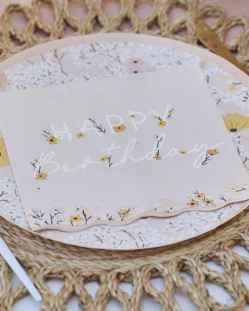 Birthday Bloom Floral Napkins 16pk
