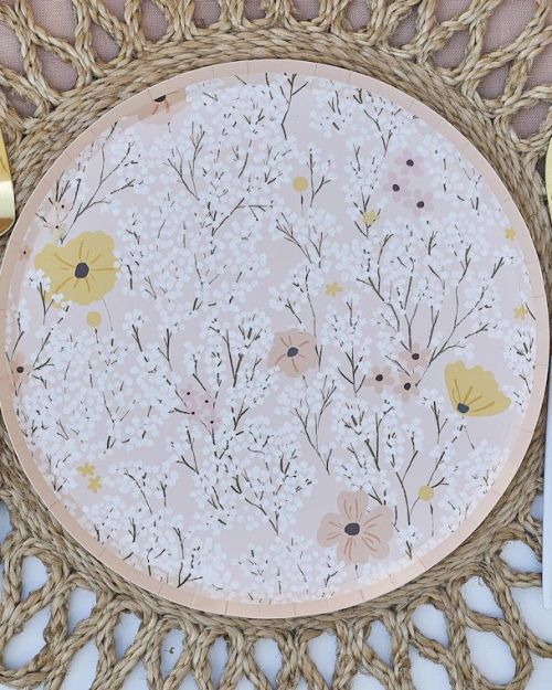 Birthday Bloom Floral Plates 8pk