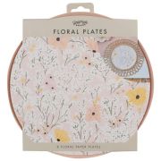 Birthday Bloom Floral Plates 8pk