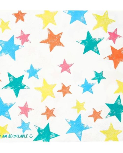 Birthday Brights Rainbow Star Napkins 20pk