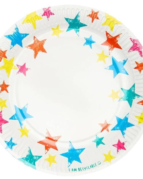 Birthday Brights Rainbow Star Plates 12pk