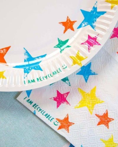 Birthday Brights Rainbow Star Plates 12pk