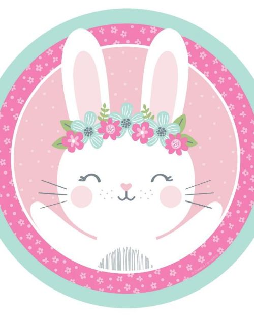 Edible Icing Image – Birthday Bunny Round