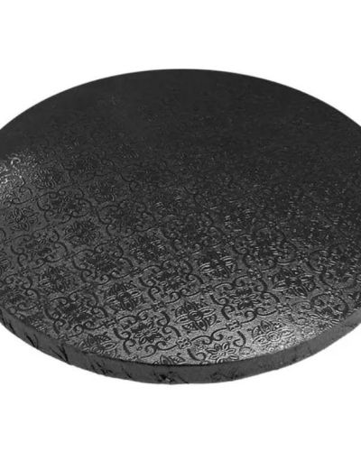 15mm Black Masonite Cake Board Round – 12″