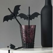 Black Bat Paper Straws 16pk