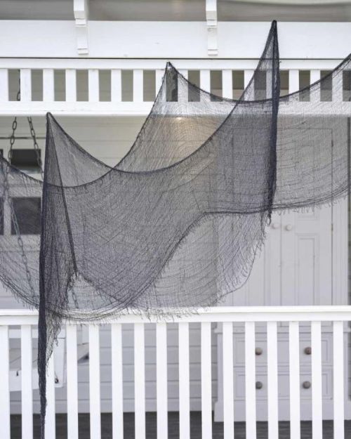 Black Fabric Halloween Backdrop