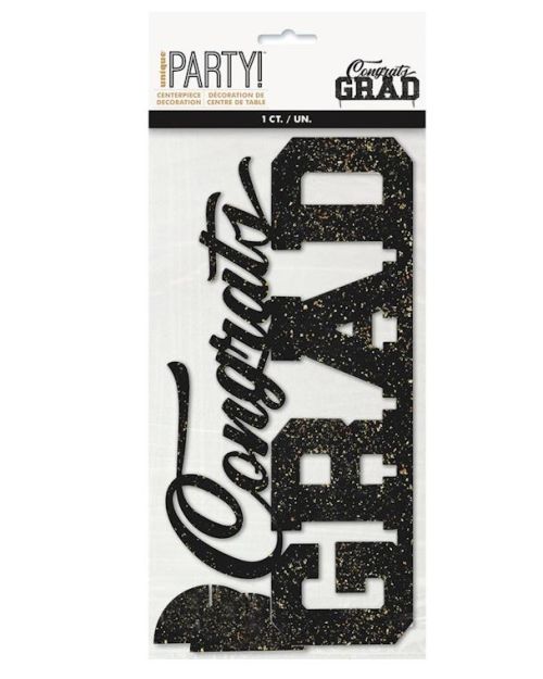 Black & Gold Congrats Centrepiece