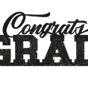 Black & Gold Congrats Centrepiece