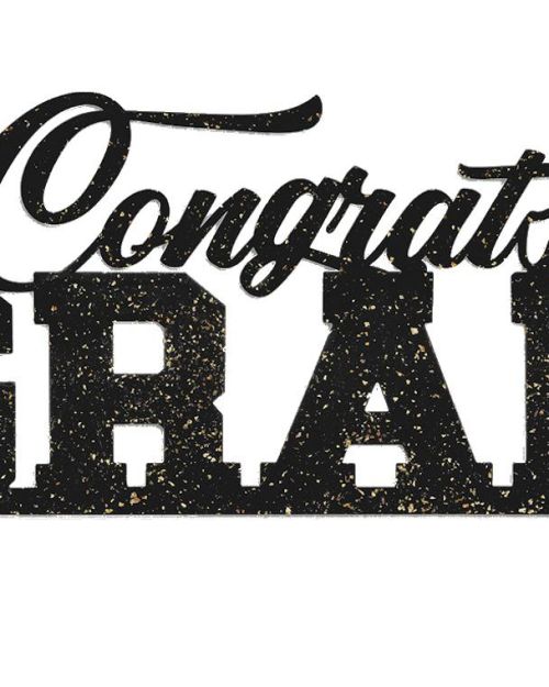 Black & Gold Congrats Centrepiece