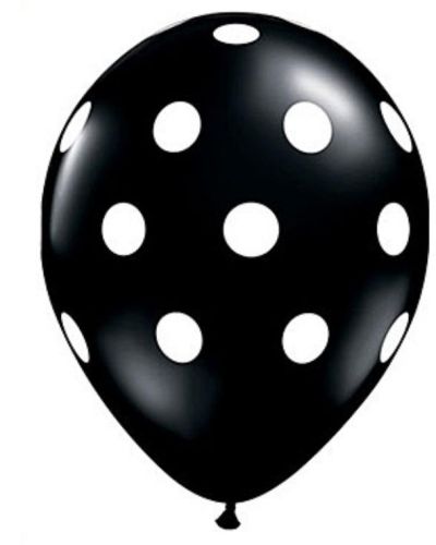 Black Polka Dot Balloons 12pk