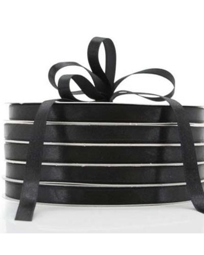 Satin Ribbon – Black 12mm