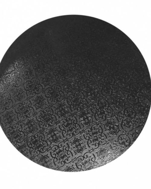 Black Masonite Cake Board Round – 5″