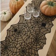 Spider Web Halloween Table Runner