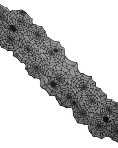 Spider Web Halloween Table Runner