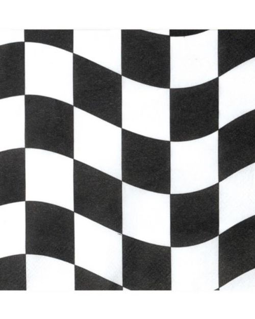 Black & White Check Lunch Napkins 16pk
