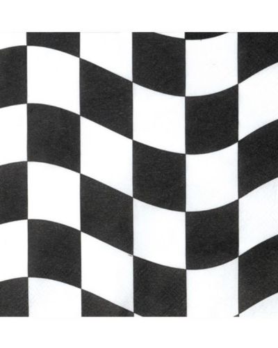 Black & White Check Lunch Napkins 16pk