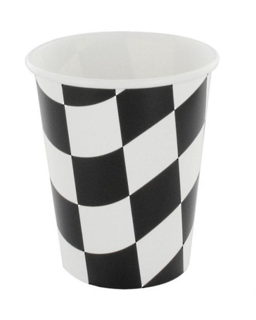 Black & White Check Cups – 8pk