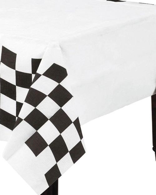 Black & White Check Paper Tablecover