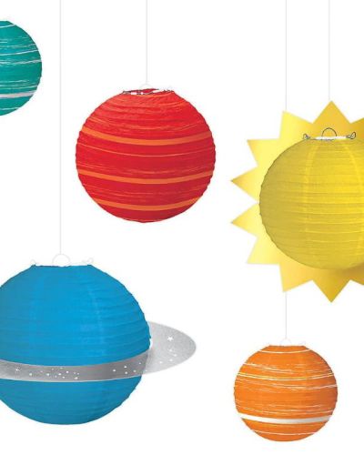 Blast Off Planet Lantern Decorations