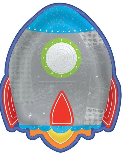 Blast Off Rocket Plates 8pk