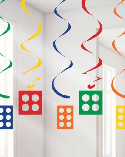 Block Party Hanging Swirl Decorations
